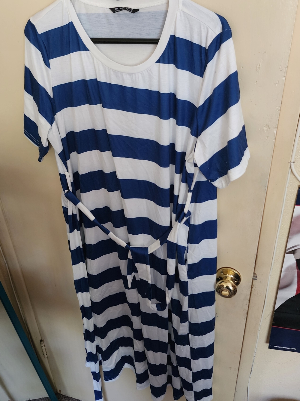 BloomChic Blue and White Striped Dress 14-16